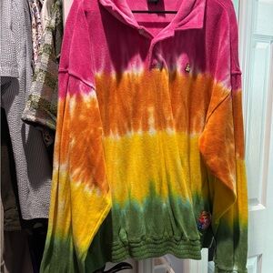 Teddy Fresh Terrycloth Tie Dye Sweatshirt